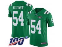 #54 Limited Avery Williamson Green Football Men's Jersey New York Jets Rush Vapor Untouchable 100th Season