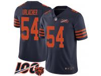 #54 Limited Brian Urlacher Navy Blue Football Men's Jersey Chicago Bears Rush Vapor Untouchable 100th Season