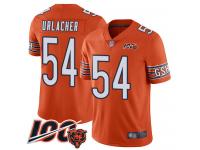 #54 Limited Brian Urlacher Orange Football Alternate Men's Jersey Chicago Bears 100th Season
