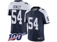 #54 Limited Chuck Howley Navy Blue Football Alternate Men's Jersey Throwback Dallas Cowboys Vapor Untouchable 100th Season