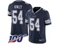 #54 Limited Chuck Howley Navy Blue Football Home Men's Jersey Dallas Cowboys Vapor Untouchable 100th Season