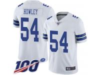 #54 Limited Chuck Howley White Football Road Men's Jersey Dallas Cowboys Vapor Untouchable 100th Season