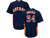 #54 Roberto Osuna Navy Blue Baseball Men's Jersey Houston Astros Team Logo Fashion Cool Base