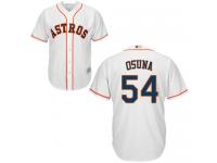 #54  Roberto Osuna White Baseball Home Men's Jersey Houston Astros Cool Base