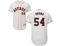#54 Roberto Osuna White Baseball Home Men's Jersey Houston Astros Flex Base