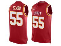 #55 Frank Clark Red Football Men's Jersey Kansas City Chiefs Player Name & Number Tank Top