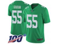 #55 Limited Brandon Graham Green Football Men's Jersey Philadelphia Eagles Rush Vapor Untouchable 100th Season