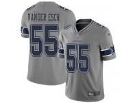 #55 Limited Leighton Vander Esch Gray Football Men's Jersey Dallas Cowboys Inverted Legend Vapor Rush