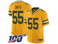 #55 Limited Za'Darius Smith Gold Football Youth Jersey Green Bay Packers Inverted Legend 100th Season
