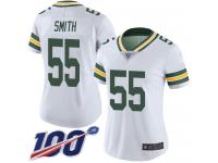 #55 Limited Za'Darius Smith White Football Road Women's Jersey Green Bay Packers Vapor Untouchable 100th Season