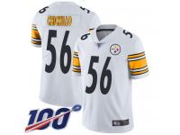 #56 Limited Anthony Chickillo White Football Road Men's Jersey Pittsburgh Steelers Vapor Untouchable 100th Season