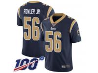 #56 Limited Dante Fowler Jr Navy Blue Football Home Men's Jersey Los Angeles Rams Vapor Untouchable 100th Season