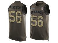 #56 Mychal Kendricks Green Football Men's Jersey Seattle Seahawks Salute to Service Tank Top