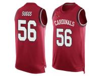 #56 Terrell Suggs Red Football Men's Jersey Arizona Cardinals Player Name & Number Tank Top