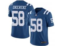 #58 Limited Bobby Okereke Royal Blue Football Men's Jersey Indianapolis Colts Rush Vapor Untouchable