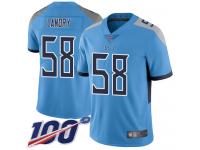 #58 Limited Harold Landry Light Blue Football Alternate Men's Jersey Tennessee Titans Vapor Untouchable 100th Season