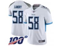 #58 Limited Harold Landry White Football Road Men's Jersey Tennessee Titans Vapor Untouchable 100th Season