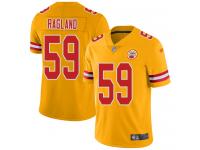 #59 Limited Reggie Ragland Gold Football Men's Jersey Kansas City Chiefs Inverted Legend Vapor Rush