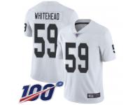 #59 Limited Tahir Whitehead White Football Road Men's Jersey Oakland Raiders Vapor Untouchable 100th Season