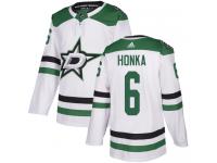 #6 Authentic Julius Honka White Adidas NHL Away Men's Jersey Dallas Stars