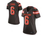 #6 Travis Coons Cleveland Browns Home Jersey _ Nike Women's Brown NFL Game