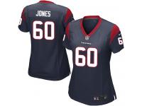 #60 Ben Jones Houston Texans Home Jersey _ Nike Women's Navy Blue NFL Game