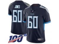 #60 Limited Ben Jones Navy Blue Football Home Men's Jersey Tennessee Titans Vapor Untouchable 100th Season