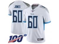 #60 Limited Ben Jones White Football Road Men's Jersey Tennessee Titans Vapor Untouchable 100th Season
