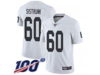 #60 Limited Otis Sistrunk White Football Road Men's Jersey Oakland Raiders Vapor Untouchable 100th Season