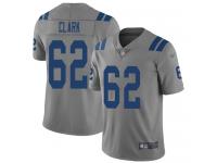 #62 Limited Le'Raven Clark Gray Football Men's Jersey Indianapolis Colts Inverted Legend