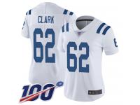 #62 Limited Le'Raven Clark White Football Road Women's Jersey Indianapolis Colts Vapor Untouchable 100th Season