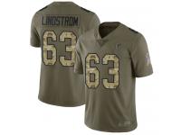 #63 Limited Chris Lindstrom Olive Camo Football Men's Jersey Atlanta Falcons 2017 Salute to Service