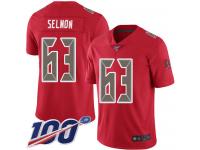 #63 Limited Lee Roy Selmon Red Football Men's Jersey Tampa Bay Buccaneers Rush Vapor Untouchable 100th Season