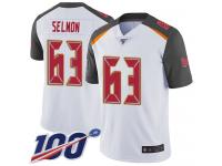 #63 Limited Lee Roy Selmon White Football Road Men's Jersey Tampa Bay Buccaneers Vapor Untouchable 100th Season