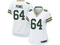 #64 Mike Pennel Green Bay Packers Road Jersey _ Nike Women's White NFL Game