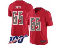 #65 Limited Alex Cappa Red Football Men's Jersey Tampa Bay Buccaneers Rush Vapor Untouchable 100th Season