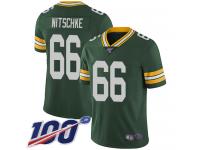 #66 Limited Ray Nitschke Green Football Home Men's Jersey Green Bay Packers Vapor Untouchable 100th Season