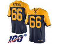 #66 Limited Ray Nitschke Navy Blue Football Alternate Men's Jersey Green Bay Packers 100th Season