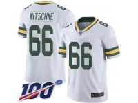 #66 Limited Ray Nitschke White Football Road Men's Jersey Green Bay Packers Vapor Untouchable 100th Season