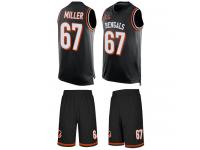 #67 John Miller Black Football Men's Jersey Cincinnati Bengals Tank Top Suit