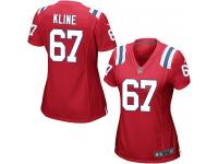 #67 Josh Kline New England Patriots Alternate Jersey _ Nike Women's Red NFL Game