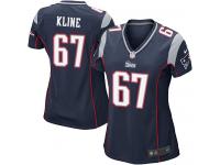 #67 Josh Kline New England Patriots Home Jersey _ Nike Women's Navy Blue NFL Game