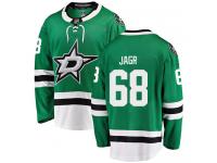 #68 Breakaway Jaromir Jagr Green NHL Home Men's Jersey Dallas Stars