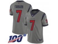 #7 Limited Ka'imi Fairbairn Gray Football Men's Jersey Houston Texans Inverted Legend 100th Season