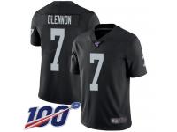 #7 Limited Mike Glennon Black Football Home Men's Jersey Oakland Raiders Vapor Untouchable 100th Season