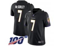 #7 Limited Trace McSorley Black Football Alternate Men's Jersey Baltimore Ravens Vapor Untouchable 100th Season