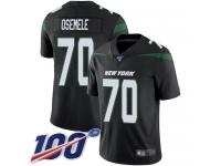 #70 Limited Kelechi Osemele Black Football Alternate Men's Jersey New York Jets Vapor Untouchable 100th Season
