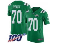 #70 Limited Kelechi Osemele Green Football Men's Jersey New York Jets Rush Vapor Untouchable 100th Season