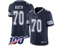 #70 Limited Zack Martin Navy Blue Football Home Men's Jersey Dallas Cowboys Vapor Untouchable 100th Season