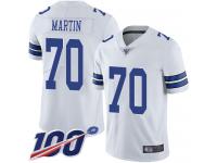 #70 Limited Zack Martin White Football Road Men's Jersey Dallas Cowboys Vapor Untouchable 100th Season